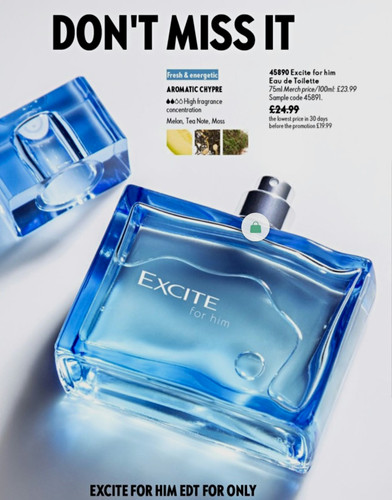 Oriflame excite for him - oriflame,